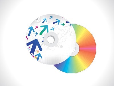 abstract arrow based cd cover template