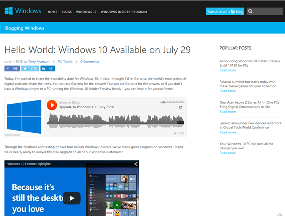 Windows10AvailableOnJuly29