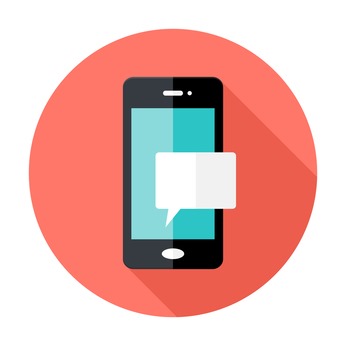 Smartphone Notification Flat Circle Icon