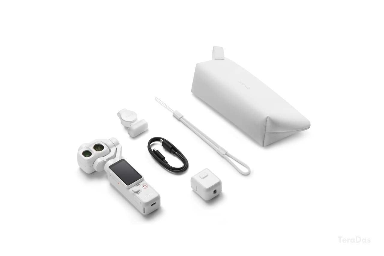 Osmo Pocket 4P スタンダードコンボ（パールホワイト）の同梱品